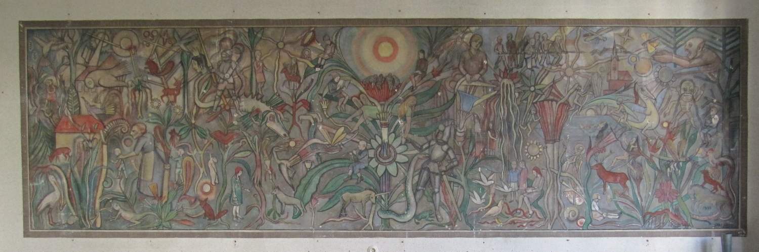 Wandgemälde „Palmbacher Märchenwelt“ von Hans Fischer-Schuppach, 1929